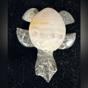 Hand-Carved Stone Turtle 🐢 figurine